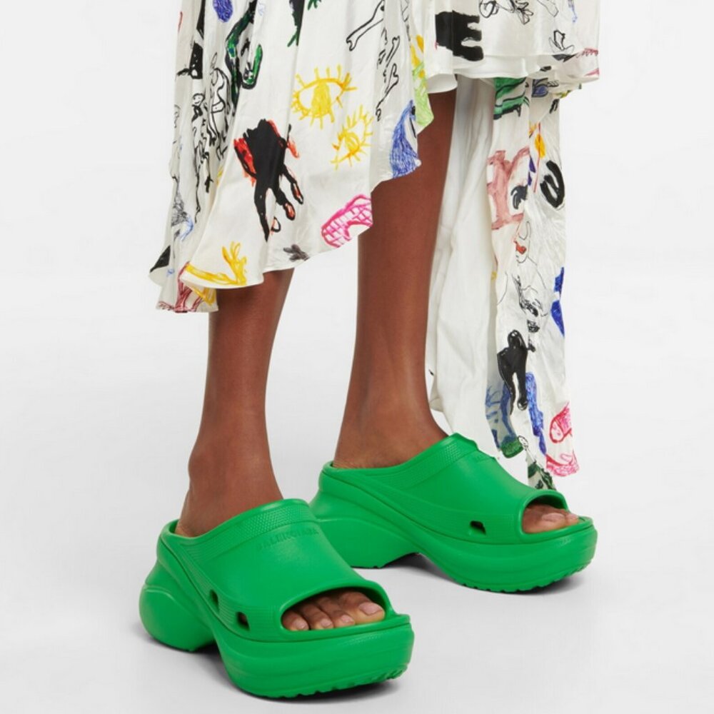 BALENCIAGA Women's Pool Crocs Slide Sandal
